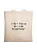Mr. & Mrs. Panda Schultertasche Spruch Umzug Neuanfang mit Spruch in Creme