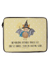 Mr. & Mrs. Panda Laptop Tasche Fledermaus Zauberer mit Spruch in Gelb Pastell