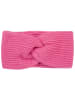 styleBREAKER Strick Stirnband mit Perlrippen Muster und Knoten in Magenta