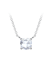 Alexander York Schmuckset 6 mm CUSHION ZIRKONIA in 925 Sterling Silber, 4-tlg.