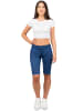 Cipo & Baxx Damen Straight Fit Shorts Mid Waist in Navy Blue