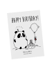 Mr. & Mrs. Panda Postkarte Panda Geburtstag mit Spruch in Weiß