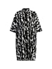 DreiMaster Damen Hemdkleid in Schwarz Weiss