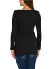 Alkato Alkato Damen Langarm Longshirt Langarmshirt in schwarz