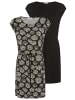 Tamaris Jerseykleid in schwarz + gemustert