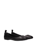 The Attico Schwarz Leder Ballerina Flache Schuhe