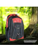 Bag Street Sportrucksack, Freizeitrucksack Nylon schwarz/rot ca. 31cm breit ca. 45cm hoch