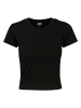 Urban Classics Urban Classics Damen Ladies Stretch Jersey Cropped Tee in black
