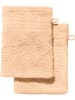 REDBEST Frottier Waschhandschuh 2er-Pack Chicago in apricot