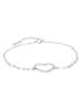 Adeliás Damen Armband – Herz aus 925 Silber mit Zirkonia 17+3 cm in silber