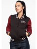 Queen Kerosin Queen Kerosin College Sweatjacke Wild Rebel in weinrot