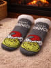The Grinch The Grinch Hüttensocken Haussocken Kuschelsocken Wintersocken Socken in grau