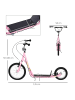 HOMCOM Kinderscooter in Rosa 135L x 58B x 100H cm