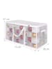 relaxdays Weihnachtskugel-Aufbewahrungsbox in Transparent/ Weiß - (B)73 x (H)37 x (T)36 cm