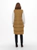 ONLY Lange Steppweste Winterjacke ohne Ärmel in Hellbraun