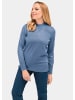 GOLDNER Pflegeleichter Pullover mit Stehbundkragen in blau