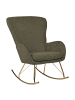 Beliani Schaukelsessel ANASET in Grün/Gold - (W) 74 x (H) 99 x (L) 99 cm