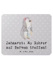 Mr. & Mrs. Panda Mauspad Zahnarzt Nerven mit Spruch in Grau Pastell