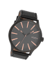 Oozoo Analog-Armbanduhr Oozoo Timepieces schwarz extra groß (ca. 50mm)