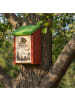 relaxdays Nistkasten in Rot/ Grün - (B)12x (H)22 x (T)15 cm