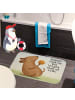 Mr. & Mrs. Panda Badezimmerteppich Hund Keks Design mit Spruch in Weiß