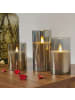 Pauleen Wachskerze Classy Smokey Candle in Grau -H:100/125/150mm