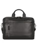 Alassio Tiber Aktentasche Leder 41 cm Laptopfach in schwarz