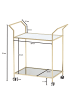 FineBuy Servierwagen in Gold / Metall / 73x37x78