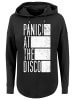 F4NT4STIC Oversized Hoodie Panic At The Disco Block Text in schwarz