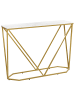 Beliani Konsolentisch HAZEN in Weiß/Gold - (W) 100 x (H) 75 x (L) 30 cm