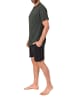 NORMANN Kurzarm Schlafanzug Shorty Pyjama print 125 105 90 511 in dunkelgrau