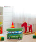 relaxdays Spielzeugkiste Happy Bus in Grün - (B)48 x (H)32 x (T)32 cm