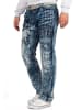 KOSMO LUPO Herren Regular Fit Jeans Stonewashed in Blue
