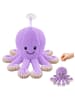 Wisam Plüsch-Oktopus mit Saugnapf, lila, 16 cm