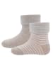 ewers 2er-Set Socken 2er-Set GOTS Ringel/Uni in 205143 latte