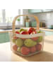 relaxdays 2 x Drahtkorb in Creme/ Natur - (B)26 x (H)17,5 x (T)24 cm