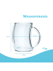 Intirilife Doppelwandiges Thermo Glas 200ml Teeglas Kaffeeglas Isoliert in 2x Transparent