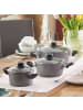 Stoneline Topfset 6 tlg. mit Glasdeckel in Anthrazit