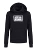 JACK & JONES Junior Hoodie 'Steel' in schwarz