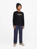 JACK & JONES Junior Langarmshirt Longsleeve Logo-Print Jjjade in black big print