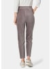 GOLDNER Kurzgröße:  Lässige Casualhose SARA mit Tunnelzug in taupe