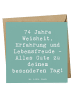 Mr. & Mrs. Panda Klappkarte Spruch 74. Geburtstag mit Spruch in Meeresbrise