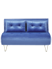 Beliani 2-tlg 3-Sitzer Sofa VESTFOLD in Blau/Gold