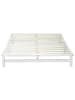 Homestyle4u Palettenbett 140x200 mit Lattenrost in Weiß