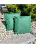 JACK 2er Set Outdoor Kissenhülle Kissenbezug 45x45cm in Dunkelgrün