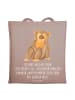 Mr. & Mrs. Panda Tote Bag Mobbing bewältigen mit Spruch in Braun Pastell