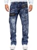 KOSMO LUPO Herren Regular Fit Jeans Stonewashed in Blue