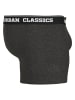 Urban Classics Urban Classics Herren Men Boxer Shorts Double Pack in black/charcoal