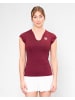 BIDI BADU Pure Wild V-Neck Tee in bordeaux