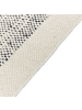 Beliani Geflochtener Teppich KETENLI in Weiß/Schwarz - (W) 140 x (H) 1.5 x (L) 200 cm
